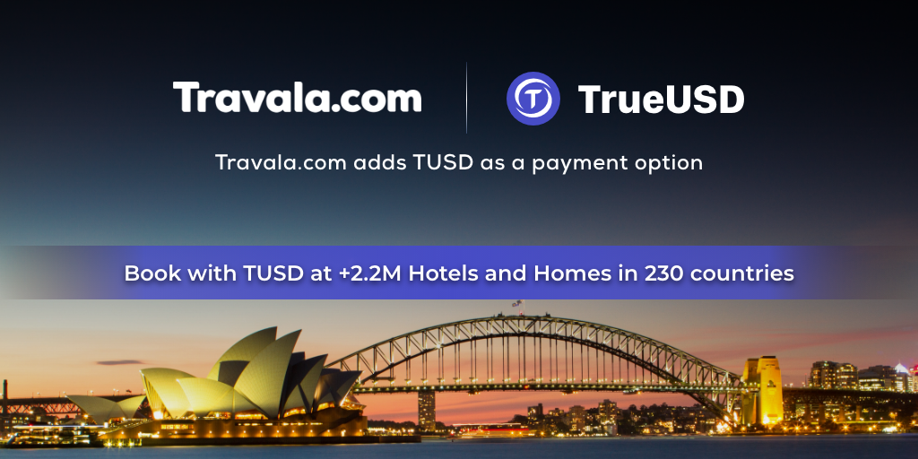 Travala Adds TUSD as a Payment Option
