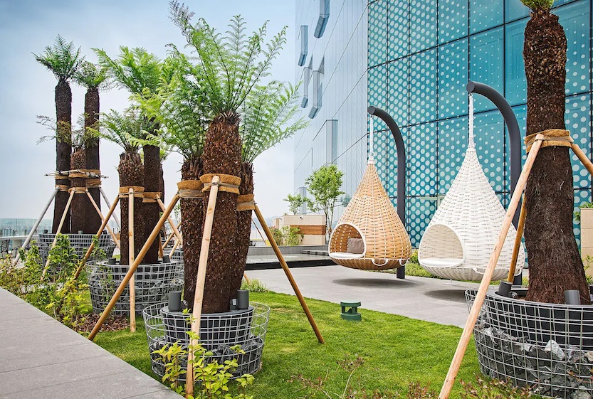 Building in Seoul with Rooftop Views