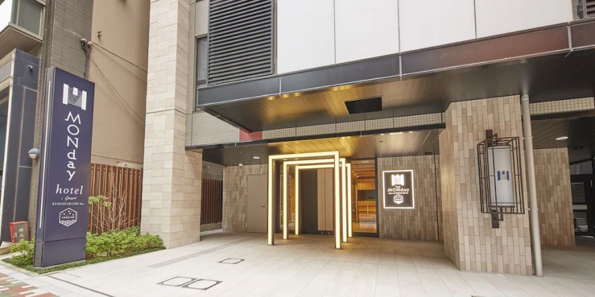 Exterior view of MONday Apart Premium Akihabara Hotel in Tokyo