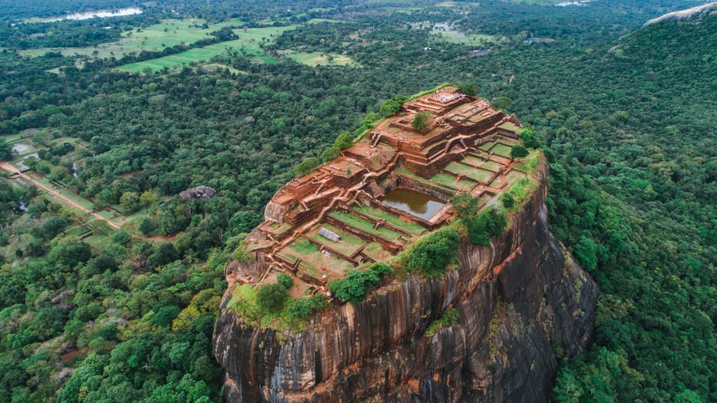 Sigiriya Rock Fortress Aerial View
