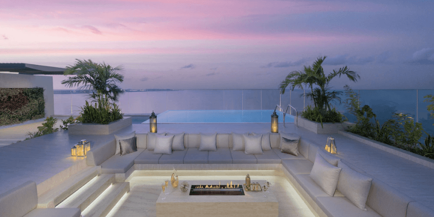 Fire Pit Overlooking Ocean at Mandarin Oriental Jumeira, Dubai