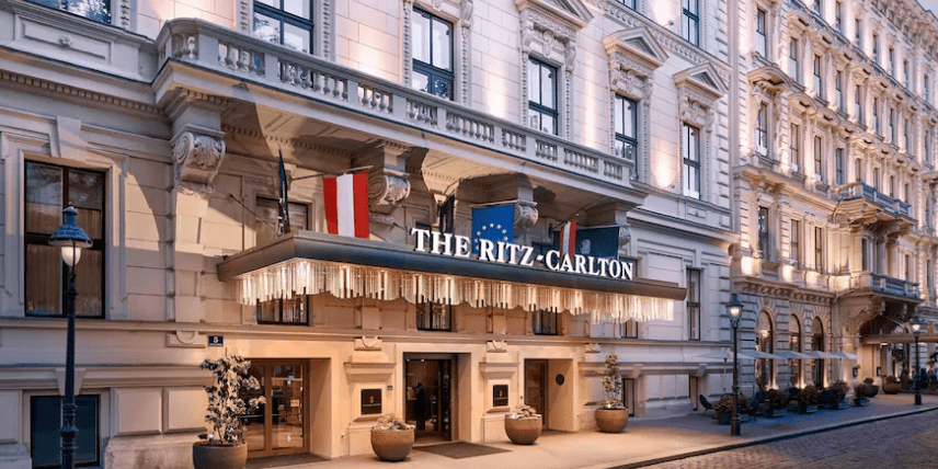 Entrance Facade to The Ritz-Carlton, Vienna