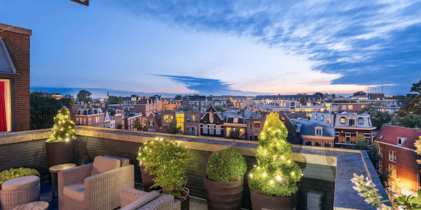 Sunset Rooftop Views at Andaz Amsterdam Prinsengracht