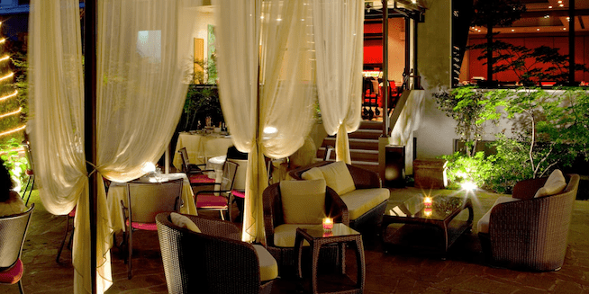 Outdoor Dining at Hotel Manin