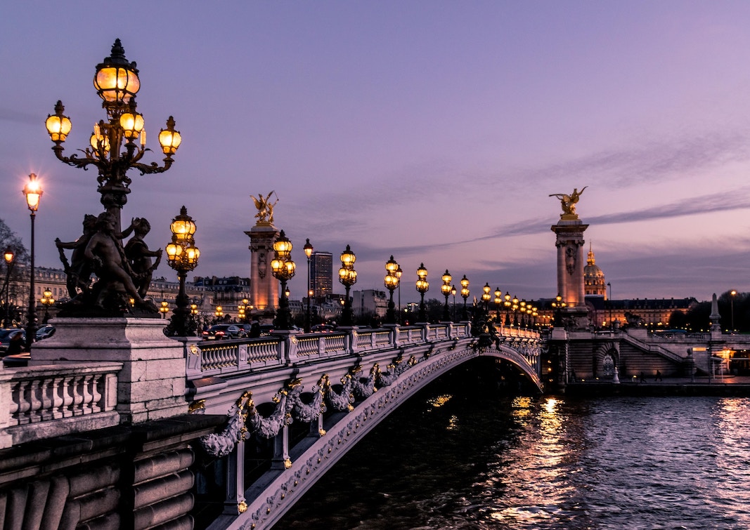 The Pont Alexandre III Bridge in Paris, France