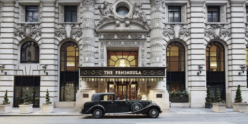 Exterior of The Peninsula New York Hotel