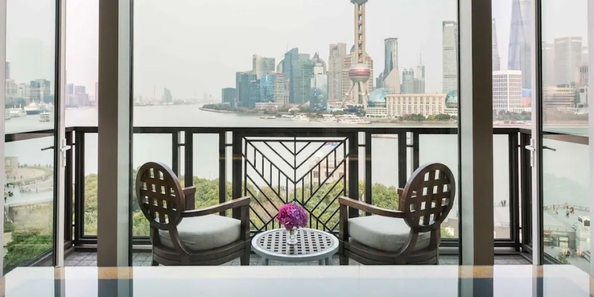 Balcony View From The Peninsula Shanghai Hotel
