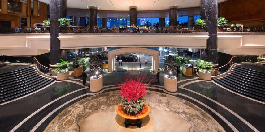 Lobby of the Grand Hyatt Hong Kong Hotel