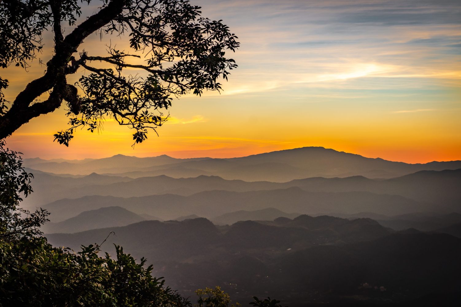 Sunset horizon in Chiang Mai