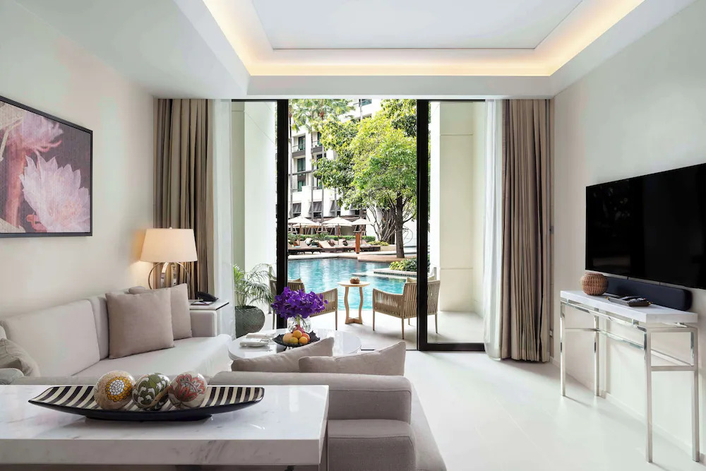 Room With Outdoor Pool at Siam Kempinski Hotel, Bangkok