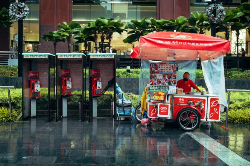 Ice Cream Man along Orchard Road, Singapore