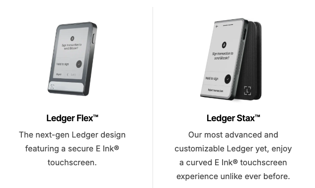 Ledger Stax and Ledger Flex