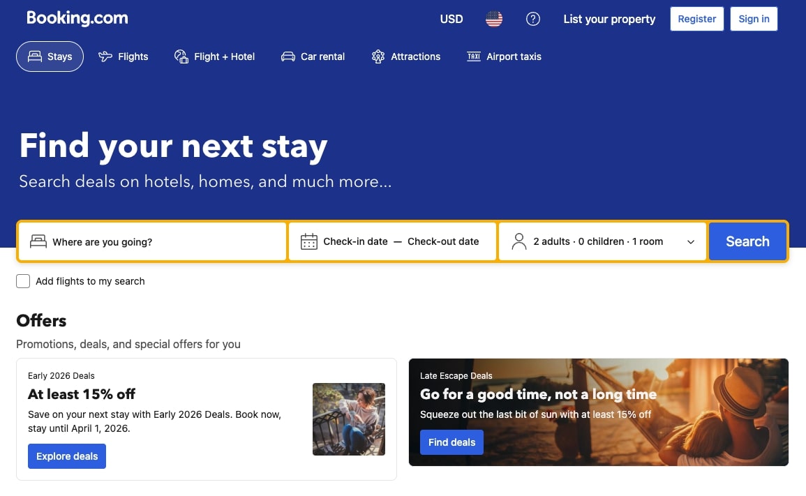 Booking.com - The 10 Best Apps for Planning Travel in 2026