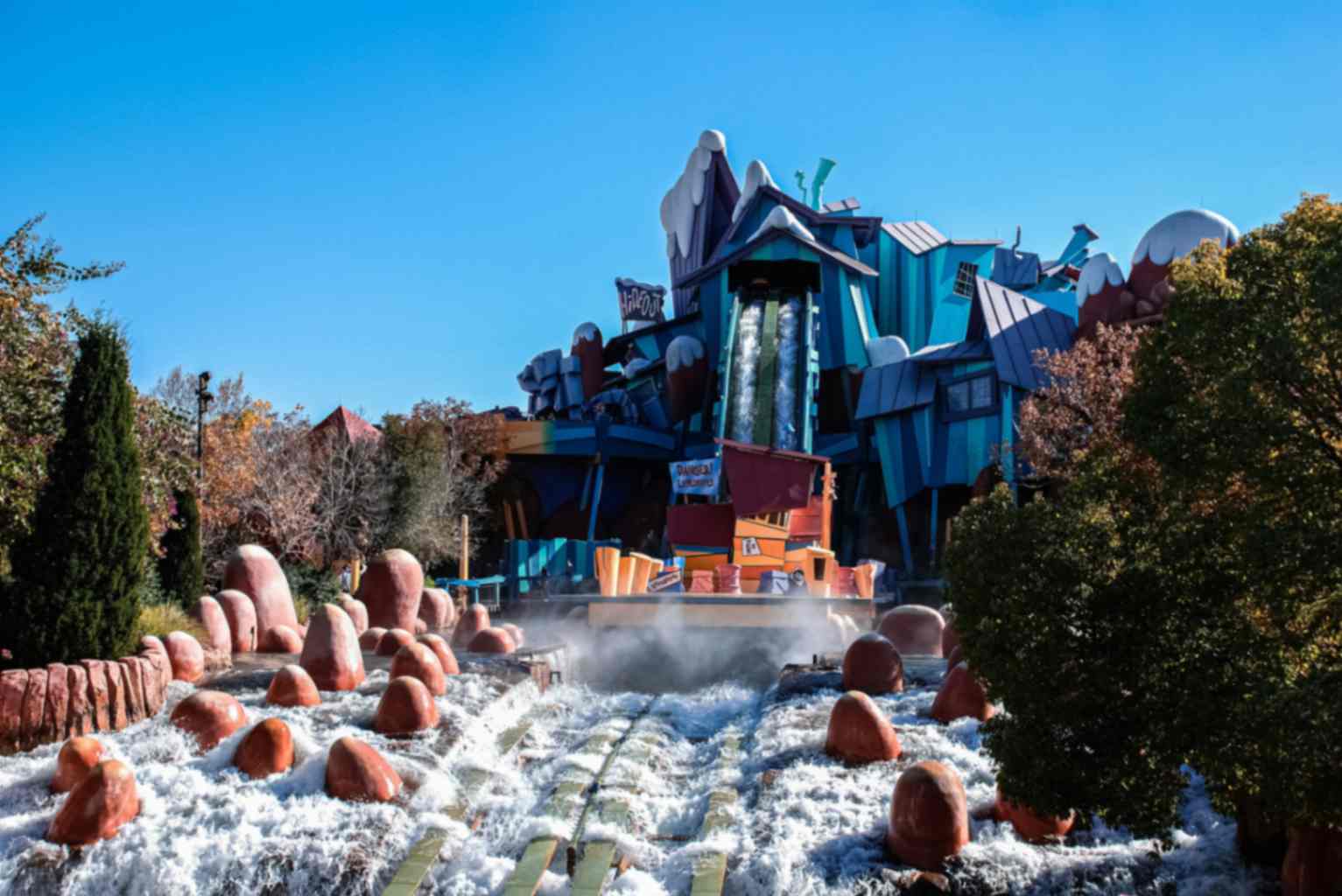 Water ride at Islands of Adventure in Orlando, Florida - Best Places to Travel in August for Families