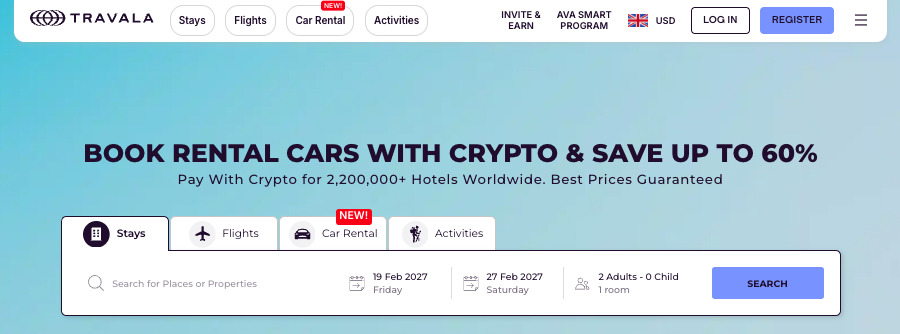 Book Hotels with Crypto