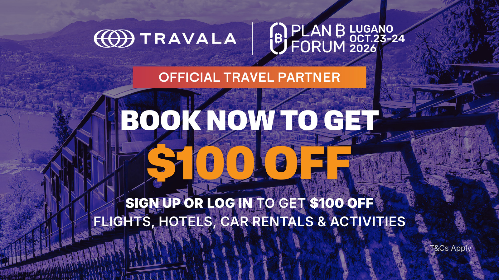 Unlock $100 Off Your Travel for Plan B Forum Lugano 2026
